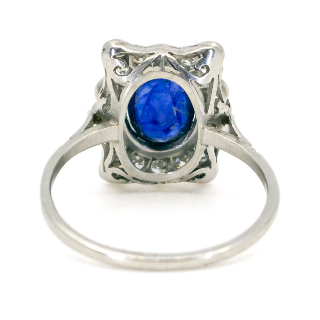 Diamond, Sapphire, Platinum Ring 11146-6932 - Binenbaum Antiques & Jewelry