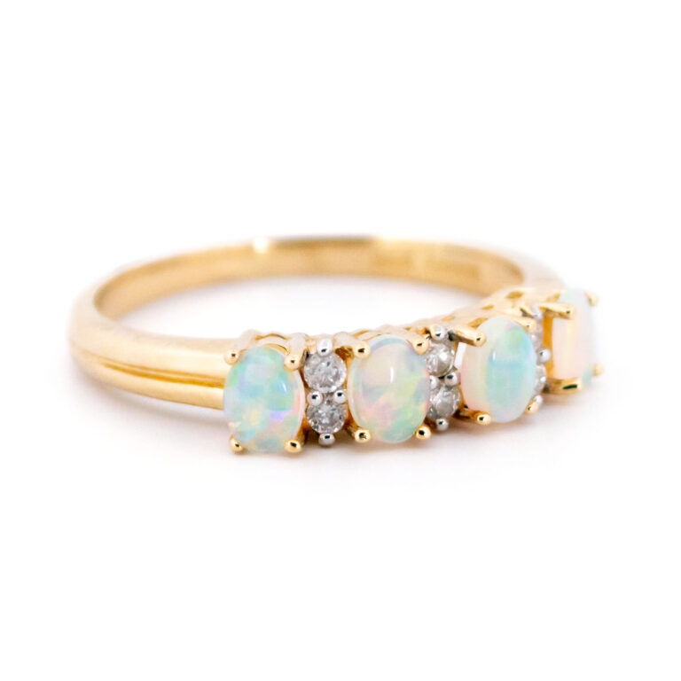 Diamond Opal 14k Row Ring 14686-8389 - Image 3