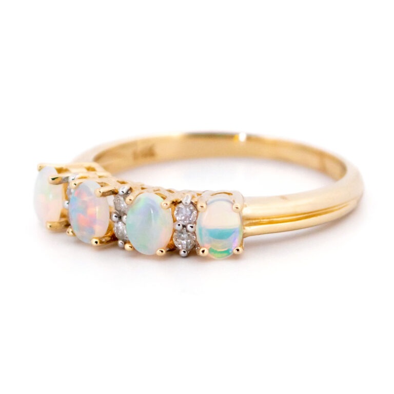 Diamond Opal 14k Row Ring 14686-8389 - Image 4