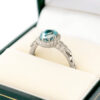 Aquamarine Diamond 18k Cluster Ring 1714-4387 - Image 3