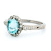 Aquamarine Diamond 18k Cluster Ring 1714-4387 - Image 4