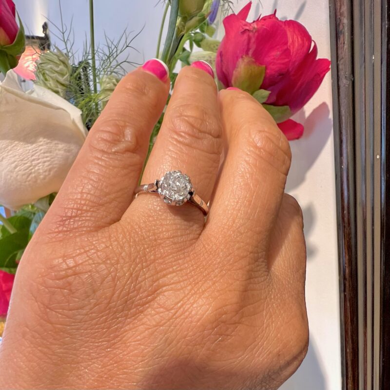 Diamond Platinum Solitaire Ring 10367-6220 Image2