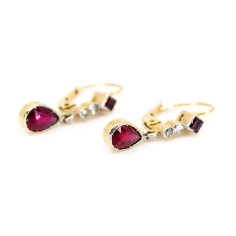 Ruby Diamond 14k Drop Earrings 10519-6615 Image3