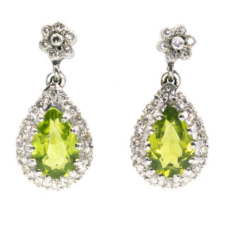 Peridot Diamond 14k Pendant Earrings 10610-6683 Image1