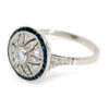 Diamond Sapphire Platinum Cluster Ring 10876-5008 Image2