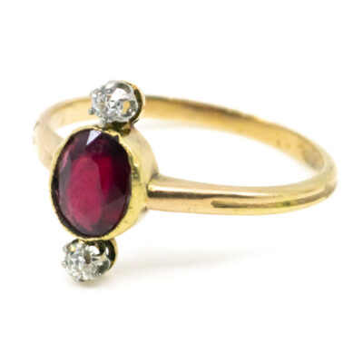 Diamond Ruby 14k Antique Ring 10887-6800 Image2