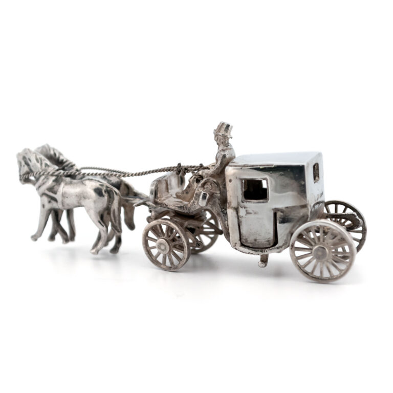 Silver "Horse Drawn Carriage" Miniature 10983-2814 Image3