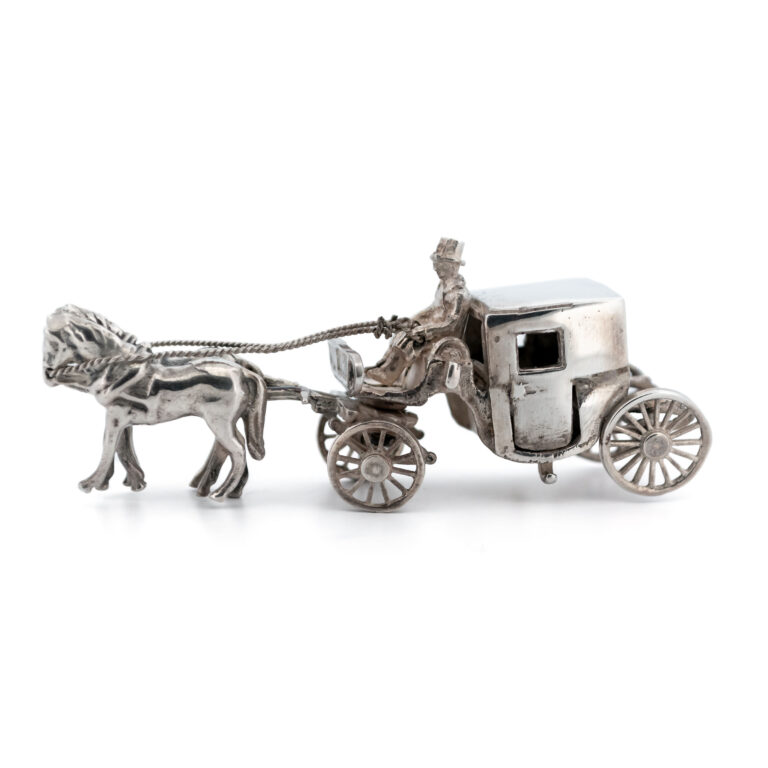 Silver "Horse Drawn Carriage" Miniature 10983-2814 Image1