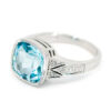Topaz Diamond 14k Cushion-Cut Ring 10995-0169 Image2