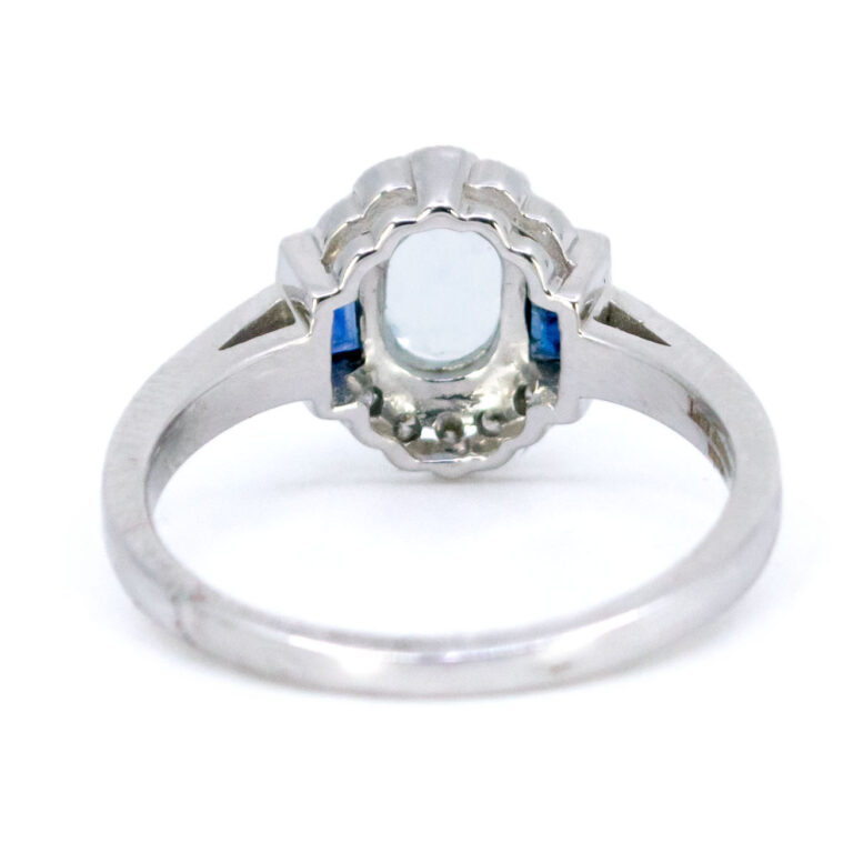 Aquamarine Diamond Sapphire 14k Ring 11010-0184 Image4