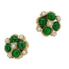 Jade Pearl 14k Floral Earrings 11103-6925 Image2