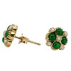 Jade Pearl 14k Floral Earrings 11103-6925 Image3