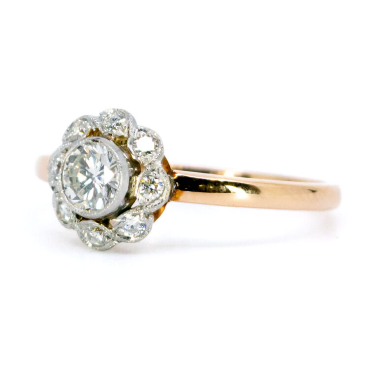 Diamond 18k Platinum Halo Ring 11140-5015 Image2