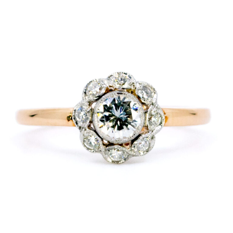 Diamond 18k Platinum Halo Ring 11140-5015 Image1