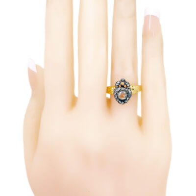 Diamond 18k Silver Antique Ring 11144-0107 Image5