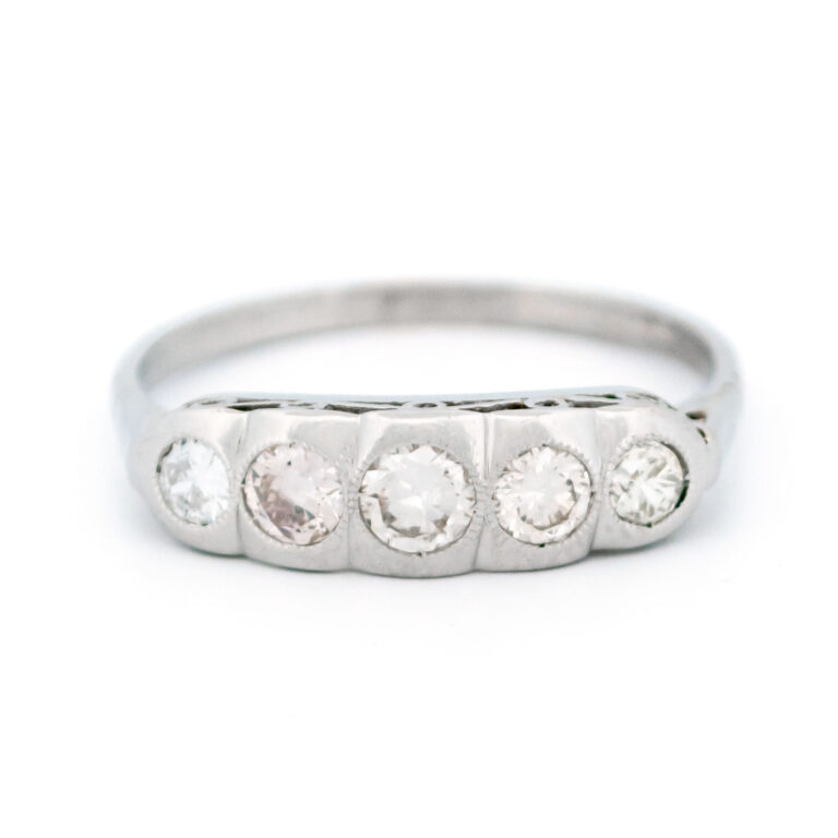 Diamond Platinum Row Ring 11719-1973 Image1