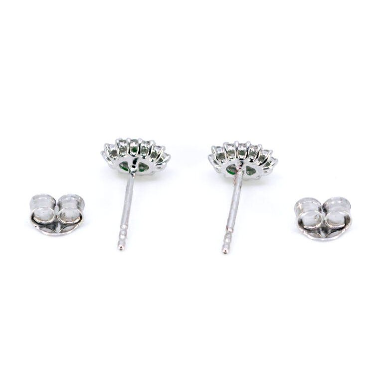 Emerald Diamond 18k Stud Earrings 12071-7324 Image3