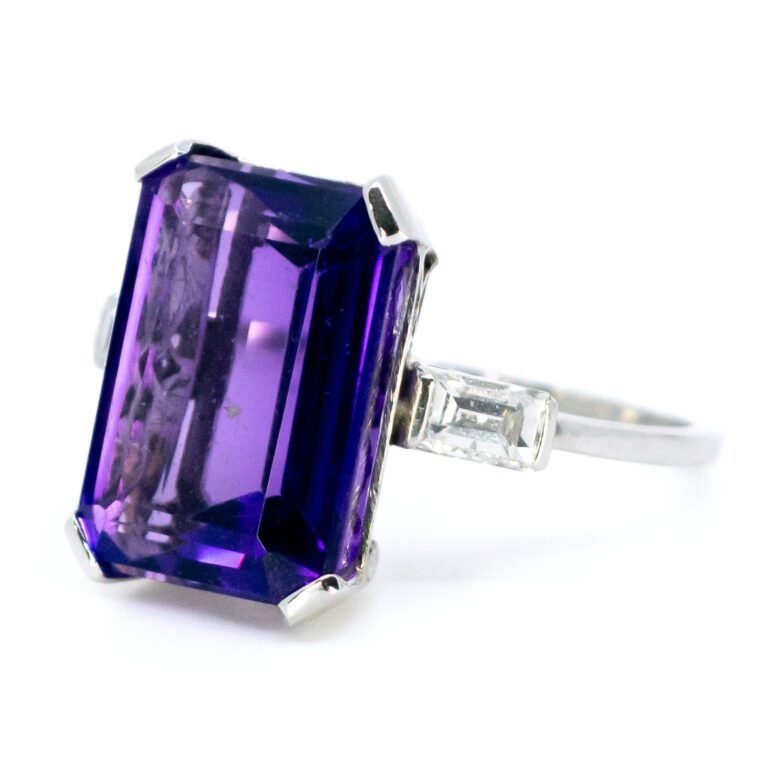 Amethyst Diamond Platinum Cocktail Ring 12334-2336 Image2