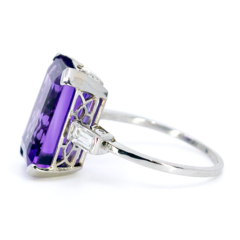 Amethyst Diamond Platinum Cocktail Ring 12334-2336 Image3