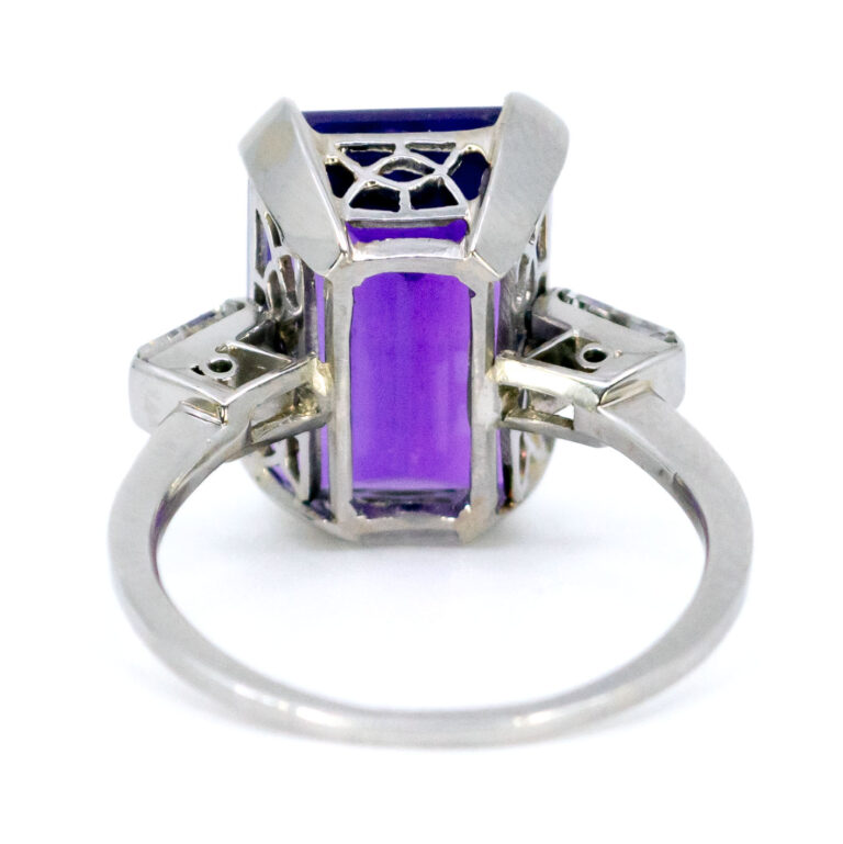 Amethyst Diamond Platinum Cocktail Ring 12334-2336 Image4