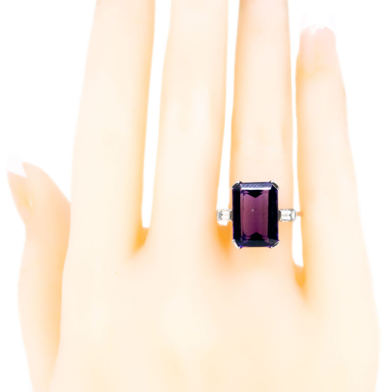 Amethyst Diamond Platinum Cocktail Ring 12334-2336 Image5