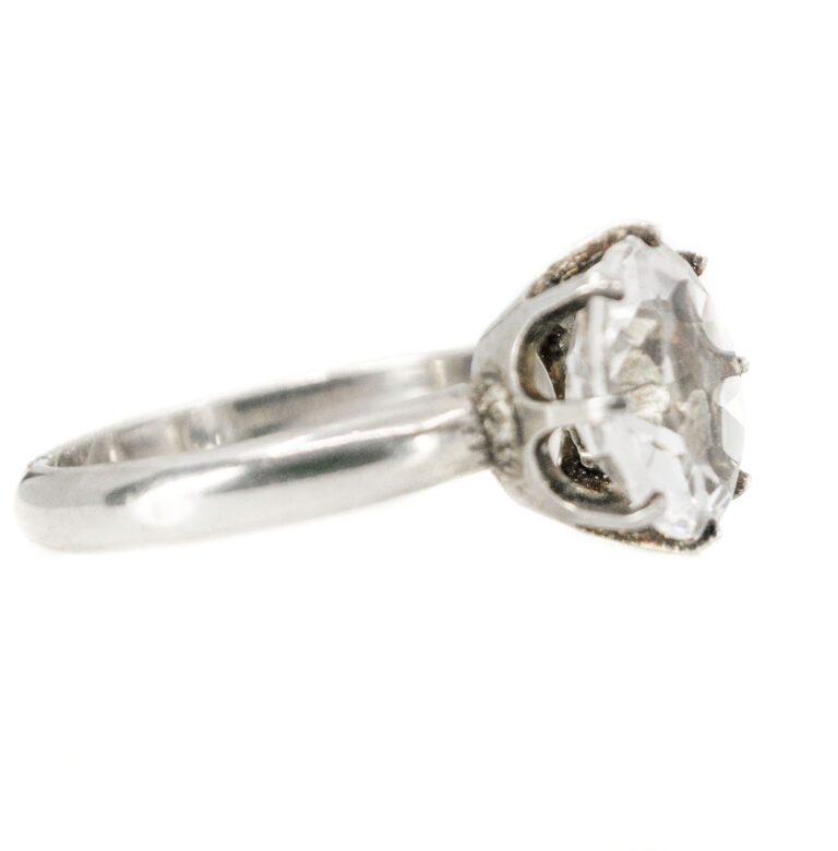 Quartz Silver Solitaire Ring 12625-8000 Image2