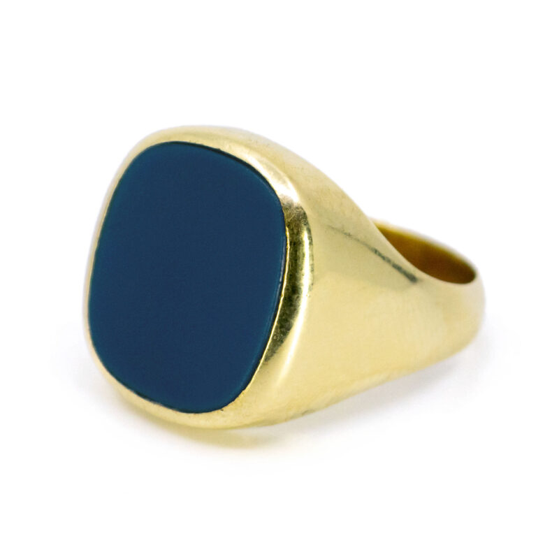 Anillo de sello de ágata de 14 quilates 12742-8015 Imagen 2