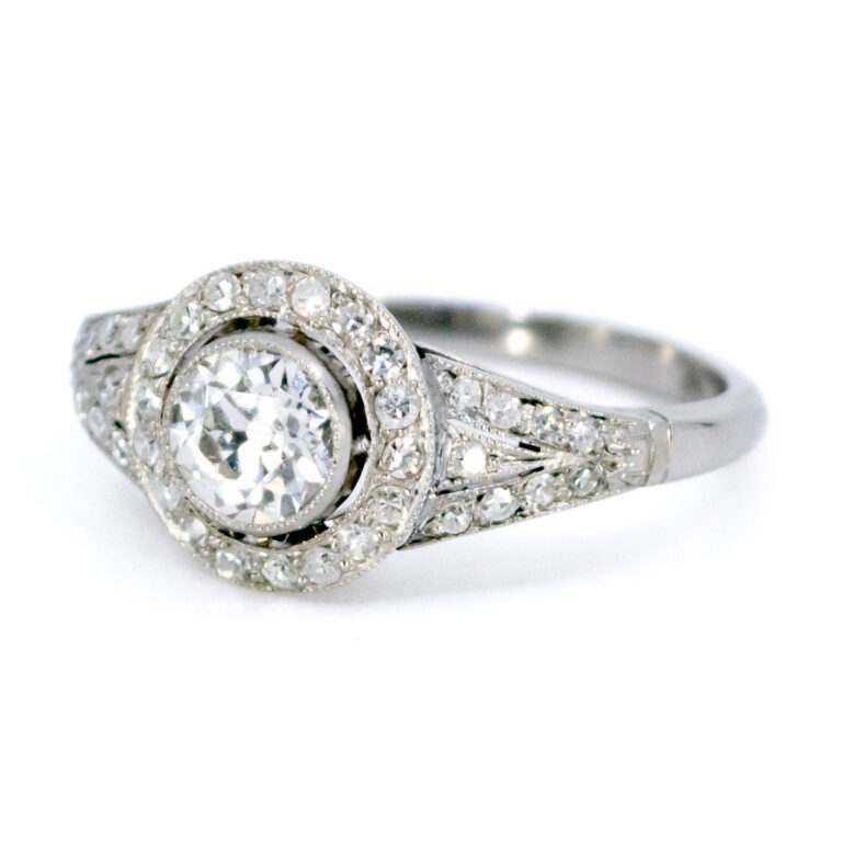 Diamond Platinum Halo Ring 12837-5048 Image2