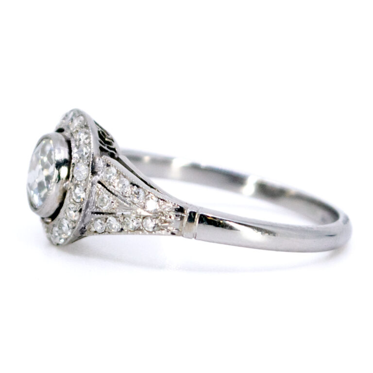 Diamond Platinum Halo Ring 12837-5048 Image3