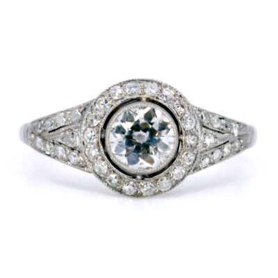 Diamond Platinum Halo Ring 12837-5048 Image1