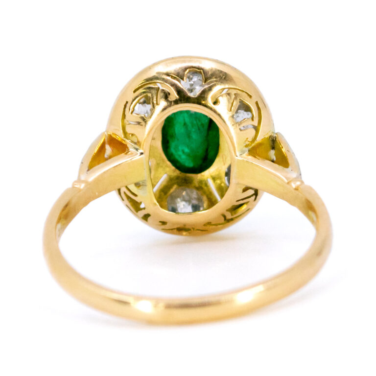 Emerald Diamond 18k Cluster Ring 12841-2370 Image4