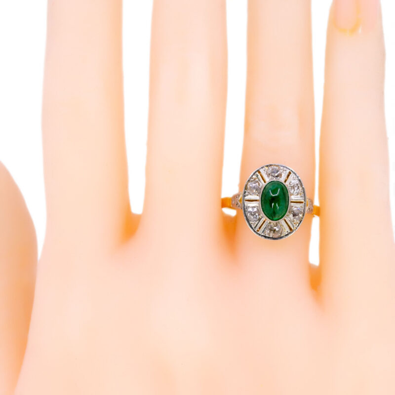 Smaragd Diamant 18k Cluster Ring 12841-2370 - Afbeelding 7