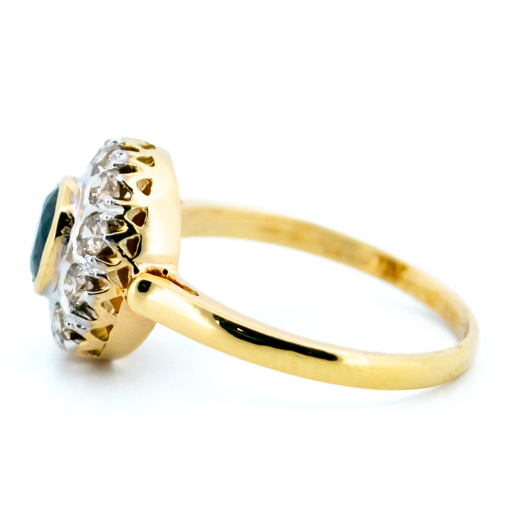 Sapphire Diamond 14k Cluster Ring 12864-8041 Image5