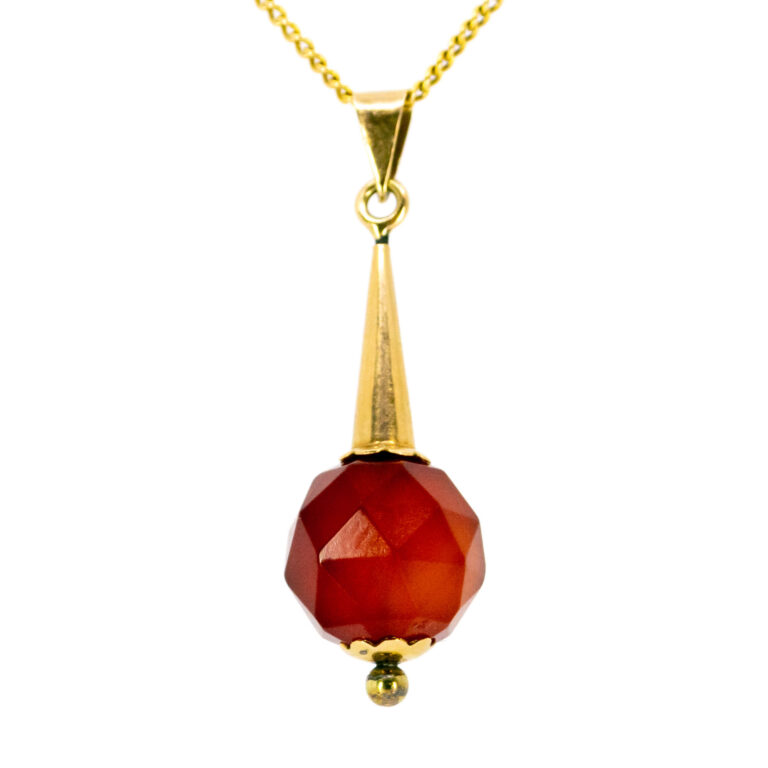 Carnelian 14k Drop Pendant 12912-8069 Image1