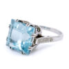 Aquamarine Diamond 14k Solitaire Ring 12917-8131 Image3