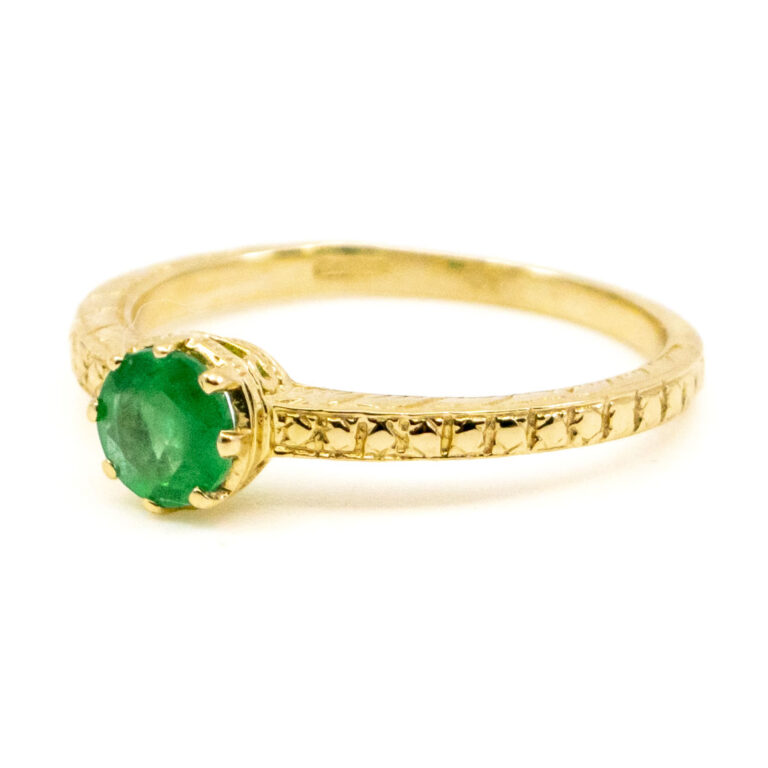 Emerald 14k Solitaire Ring 12960-8084 Image2