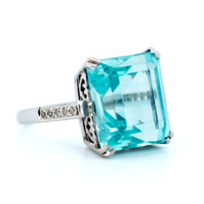 Aquamarine Diamond 14k Cocktail Ring 13277-8125 Image2