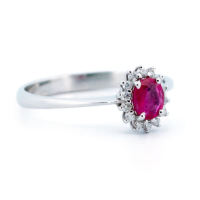 Ruby Diamond 18k Cluster Ring 13545-8174 Image2