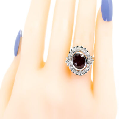 Diamond Ruby 18k Cluster Ring 13559-8183 Image2