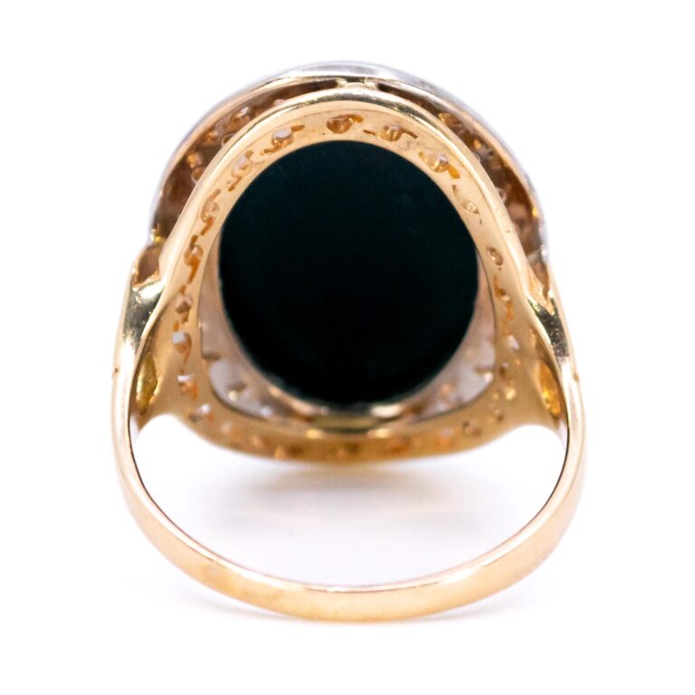 Diamond Emerald Onyx 14k Ring 13686-8197 Image4