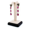 Demantoid Diamond Tourmaline 9k Silver Drop Earrings 13707-8211 Image3