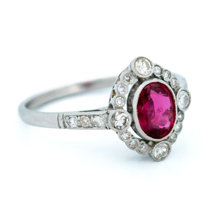 Diamond Ruby Platinum "Quatrefoil" Ring 13718-5101 Image3