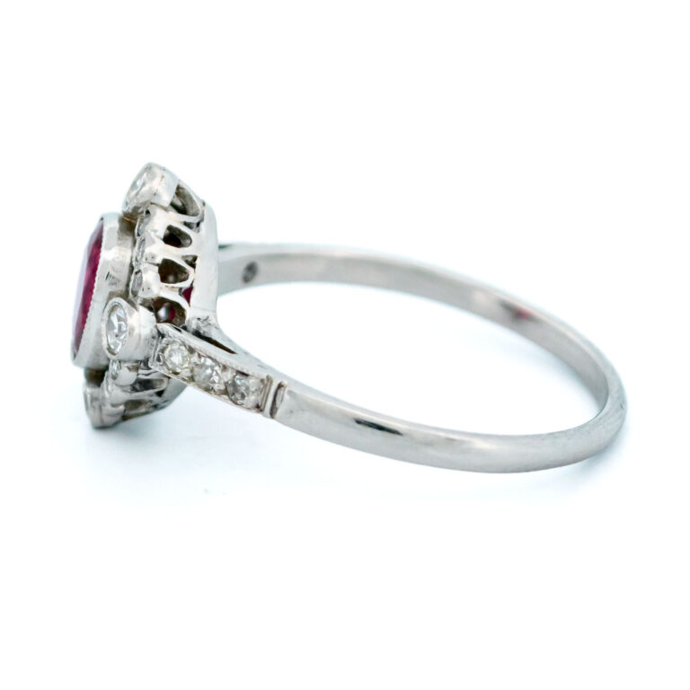 Diamond Ruby Platinum "Quatrefoil" Ring 13718-5101 Image5