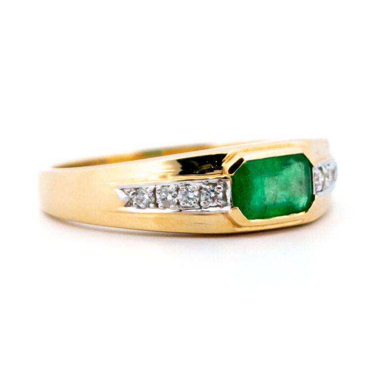 Diamond Emerald 14k East-West Ring 13767-0245 Image3