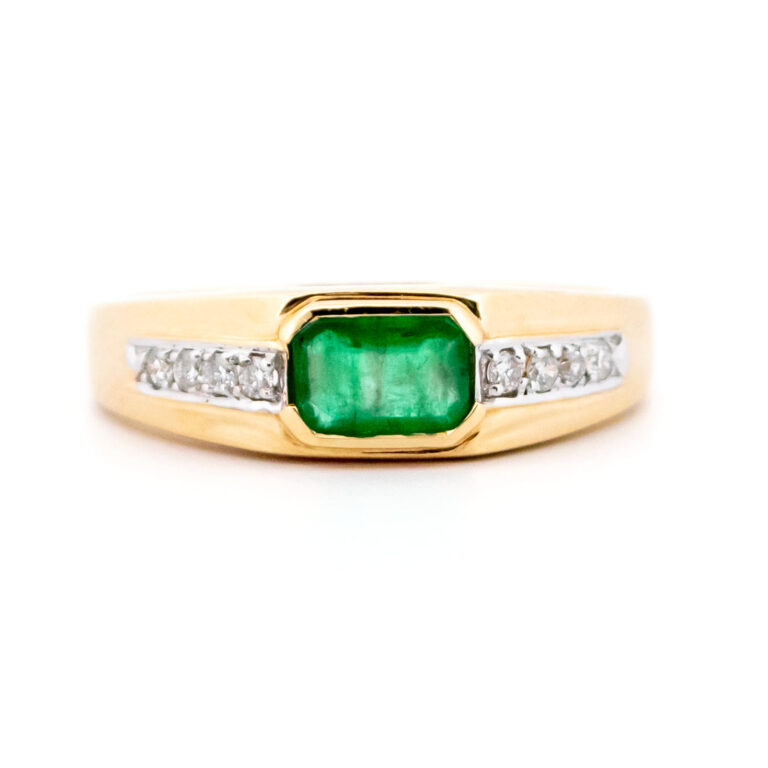 Diamond Emerald 14k East-West Ring 13767-0245 Image1