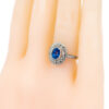 Diamond Sapphire Platinum "Double Cluster" Ring 13813-5107 Image2