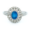 Diamond Sapphire Platinum "Double Cluster" Ring 13813-5107 Image1