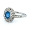 Diamond Sapphire Platinum "Double Cluster" Ring 13813-5107 Image4