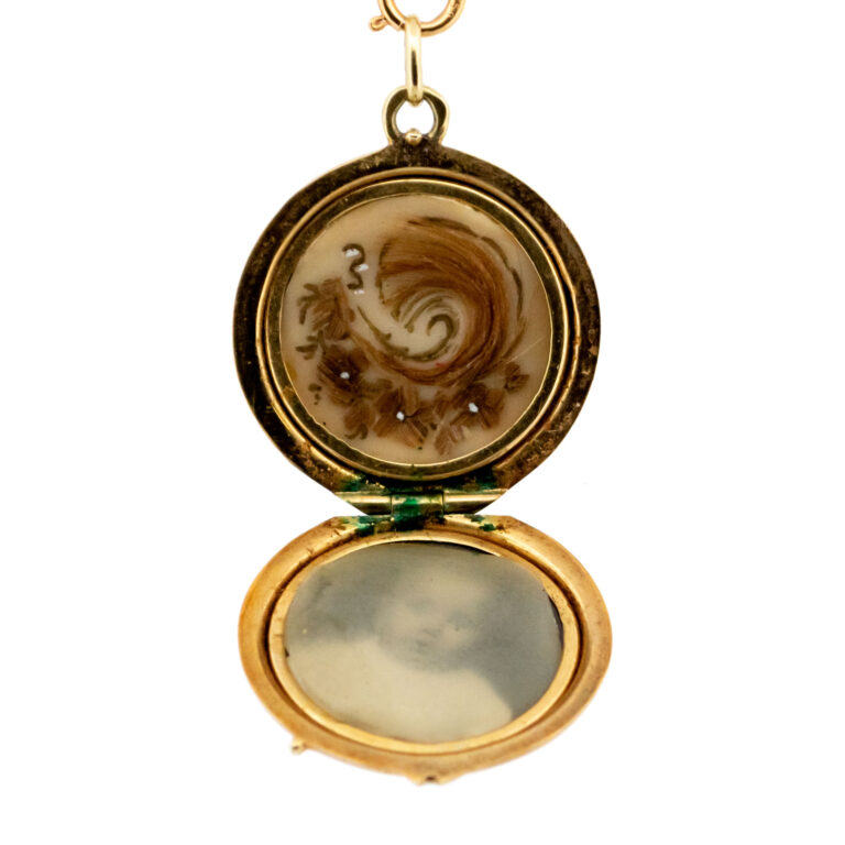 14k Memorial Hair Locket 13829-8228 Image3