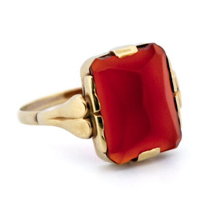 Carnelian 14k Rectangle-Shape Ring 13850-8242 Image2
